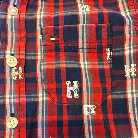 TOMMY HILFIGER KIDS' ALLOVER H LOGO SHIRT - Picture 3 of 3